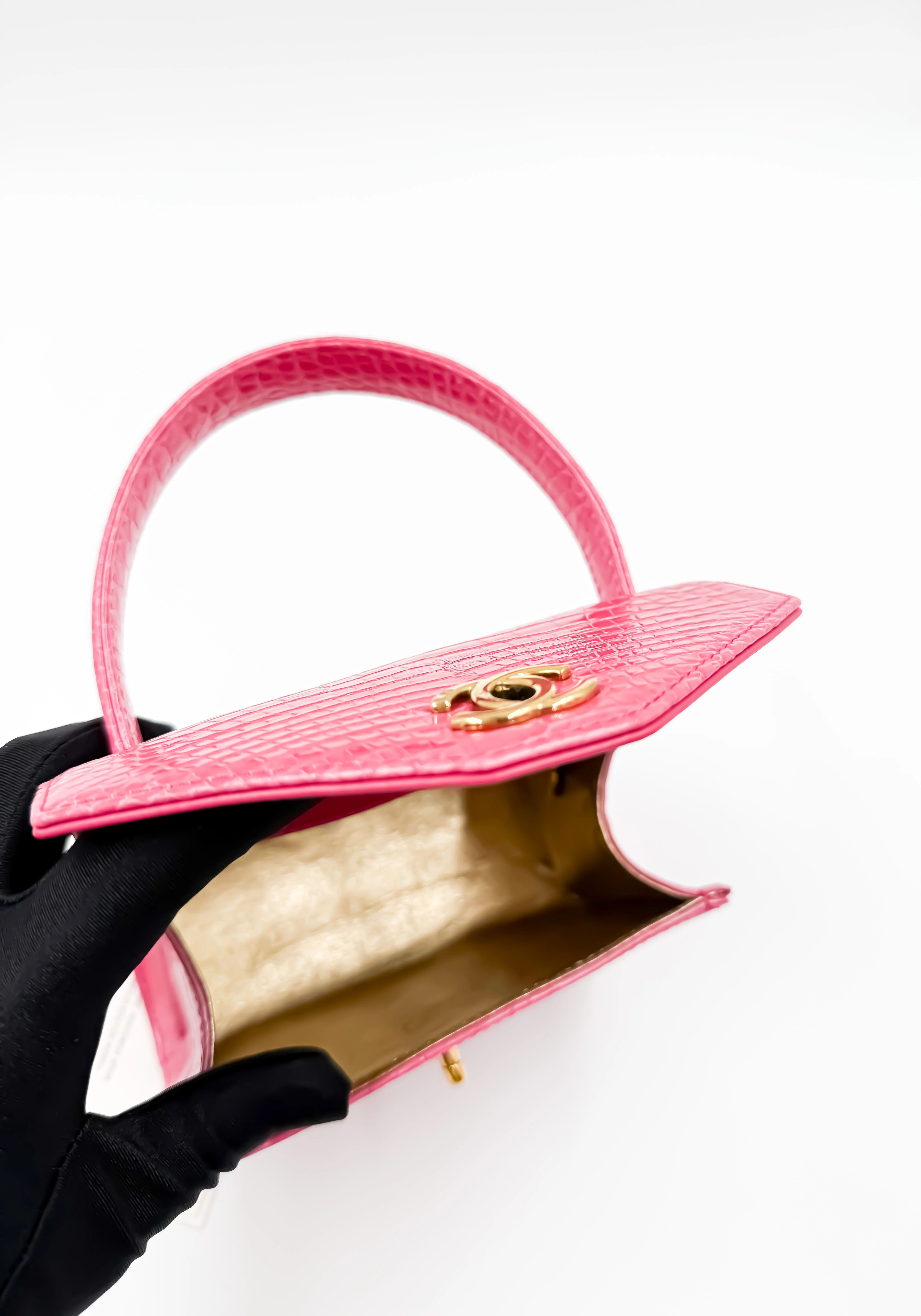 Chanel Vintage Pink Alligator Mini Top-Handle — Collector’s Edition