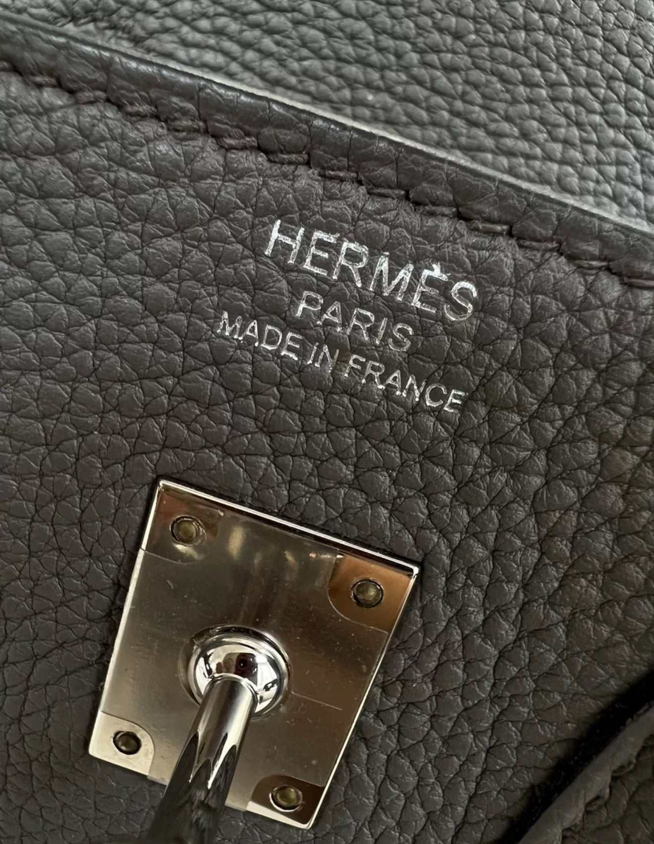 Hermès Birkin 25 Gris Meyer Togo Leather Palladium Hardware