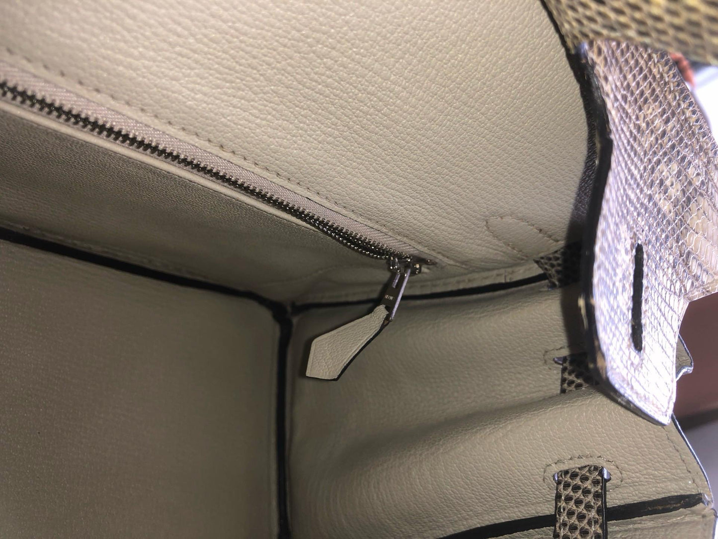 Hermès Birkin 25 Ombre Varanus Salvator Lizard Palladium Hardware