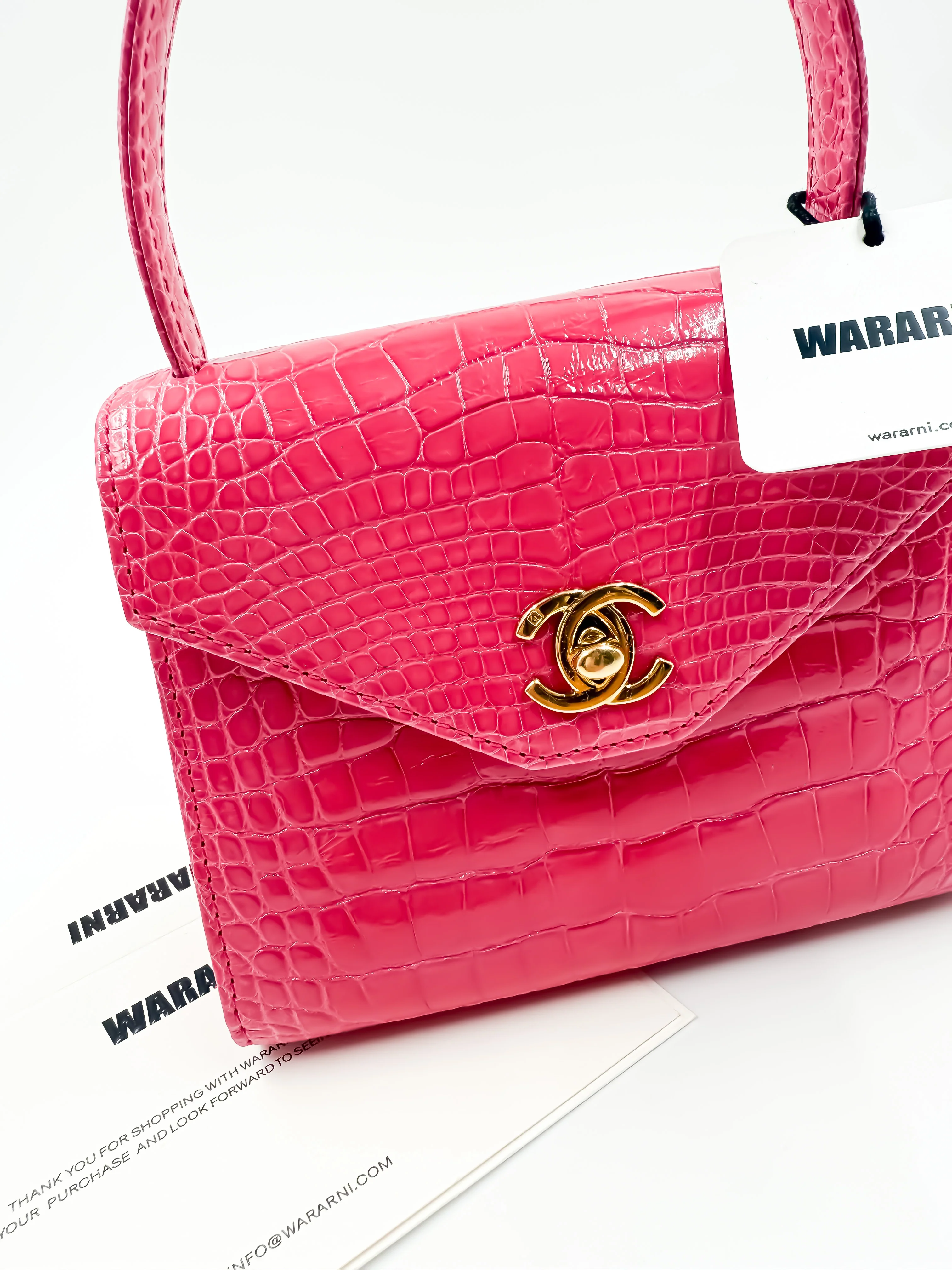 Chanel Vintage Pink Alligator Mini Top-Handle — Collector’s Edition