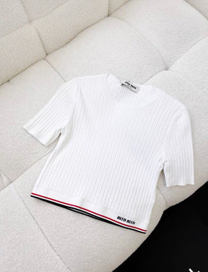 Miu Miu classic white knitted top size 42