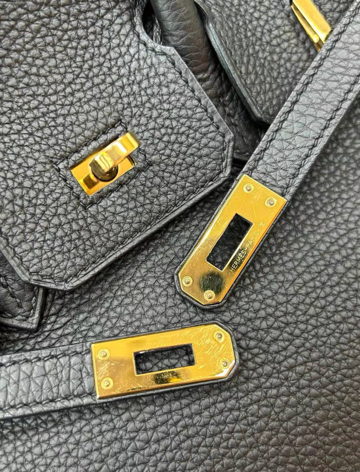 Hermès Birkin 25 black Togo Leather Gold Hardware