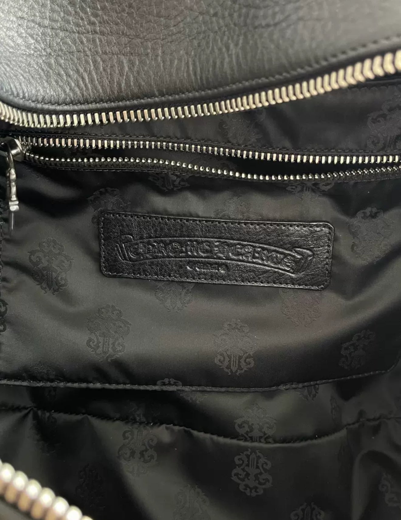 Chrome Hearts White  Pink Cem Cross Domino Duffle Bag