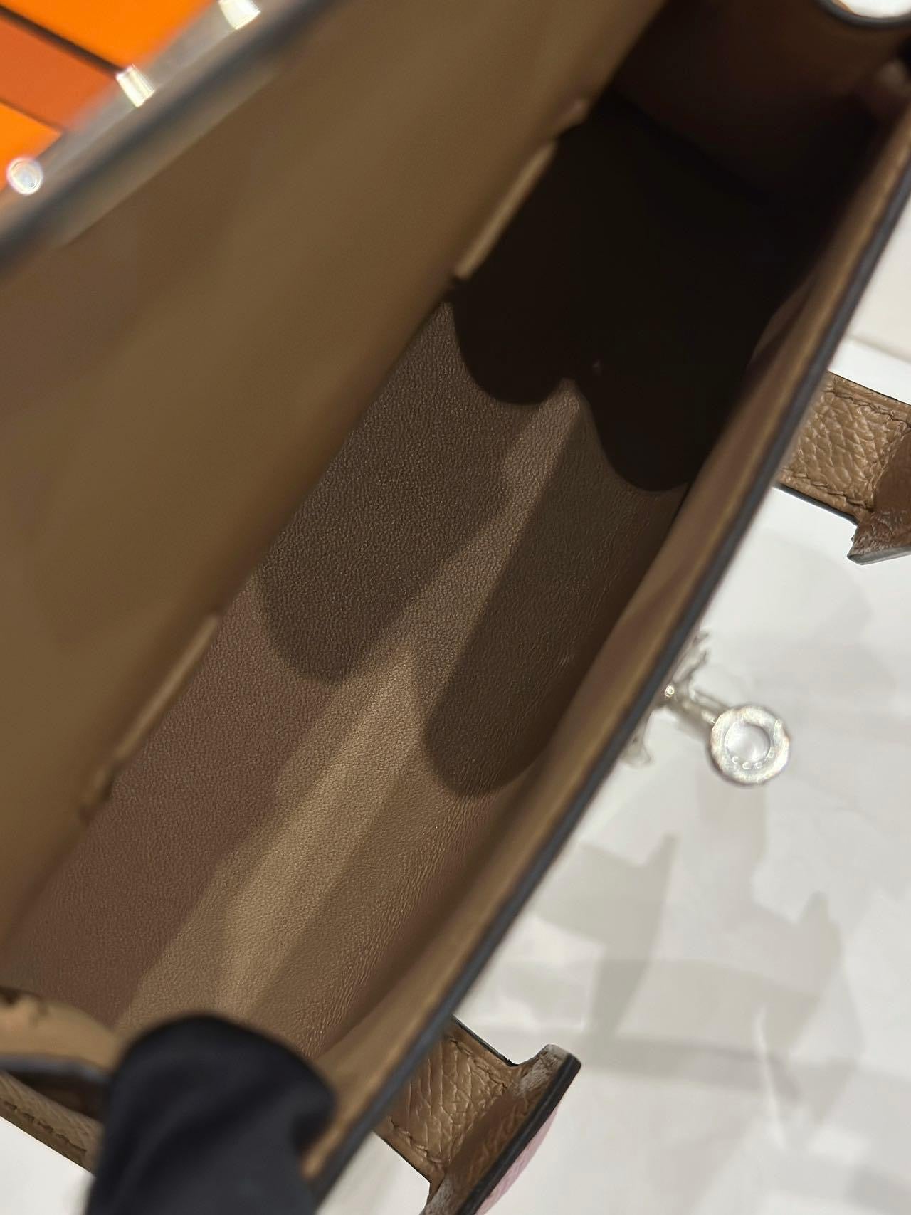 HERMÈS PICTO KELLY DOLL QUELLE IDOLE CHAI, MAUVE SYLVESTRE, BLEU CELESTE AND TERRE BATTUE EPSOM PALLADIUM HARDWARE