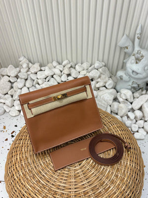 Hermes Kelly Danse Gold Evercolor Gold hardware