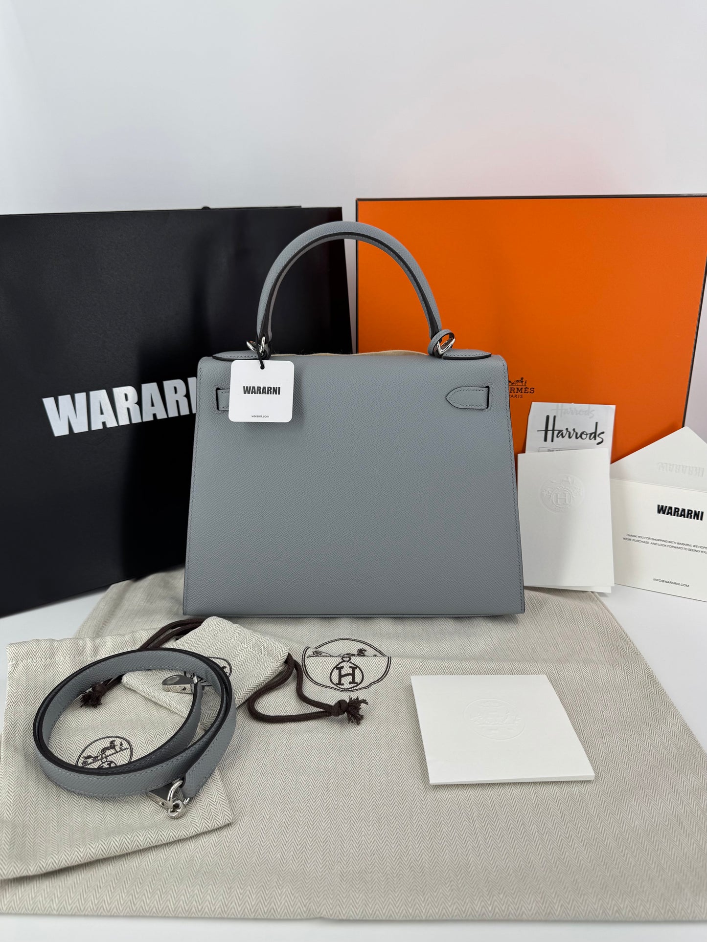 Hermès Kelly 28 PO GRIS PANTIN Epsom leather sellier palladium hardware