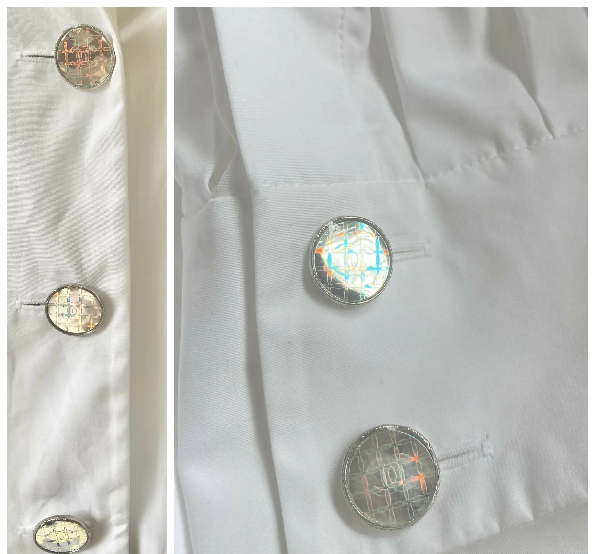 NWT Chanel 23C Monte-Carlo Runway Long Tuxedo Dress Shirt Blouse FR 40