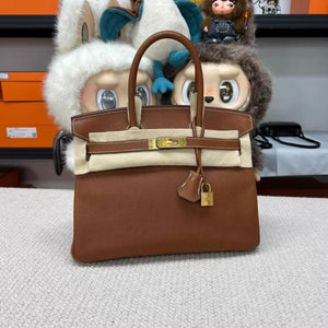 Hermès Birkin 30 Fauve Barenia Faubourg Gold Hardware