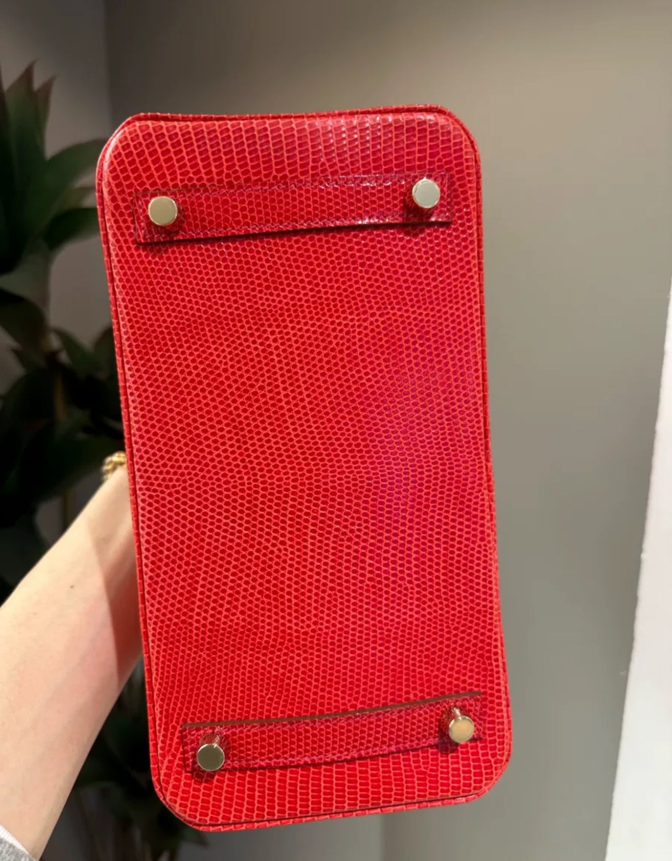 Hermes Birkin 25 Rouge Exotic Lizard Gold Hardware