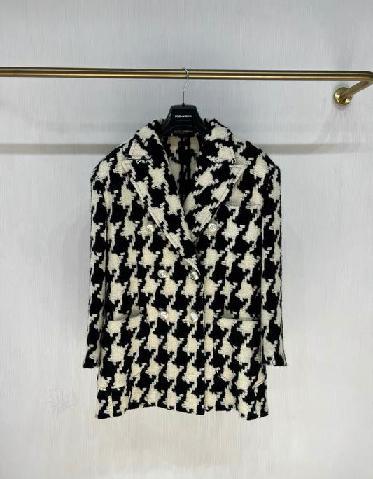 Dolce  Gabbana houndstooth coat, brand new with tag, size 36