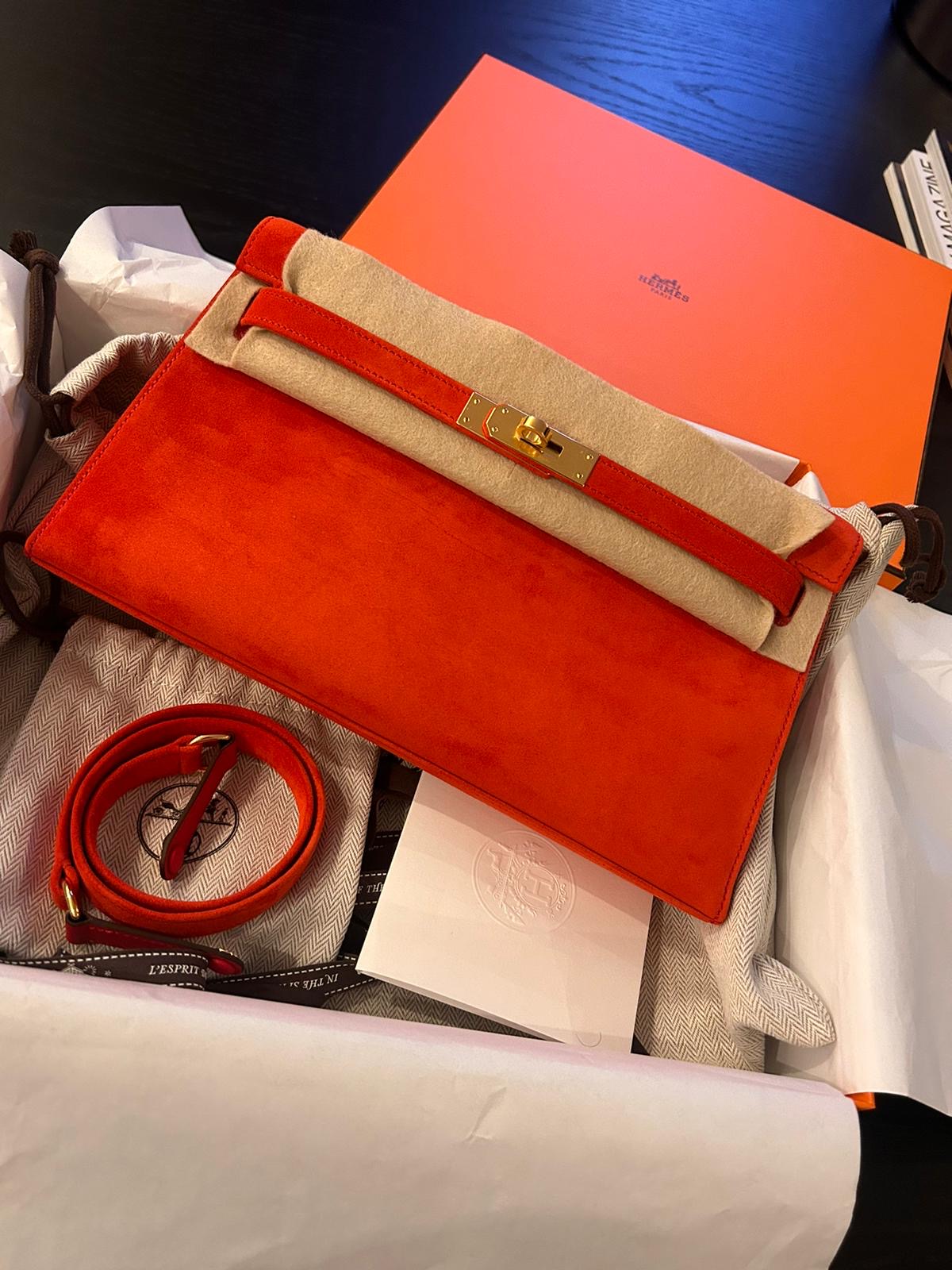 Hermes Kelly Elan Doblis Capucine Gold Hardware