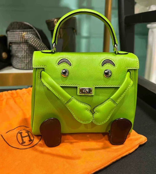 Hermès Kelly Doll Green Palladium Hardware