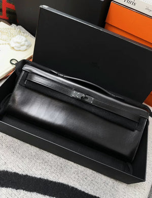 Hermes Kelly cut So Black Box Leather
