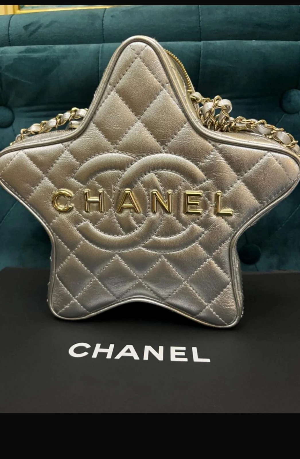 CHANEL 24C STAR BAG LAMBSKIN Gold Hardware