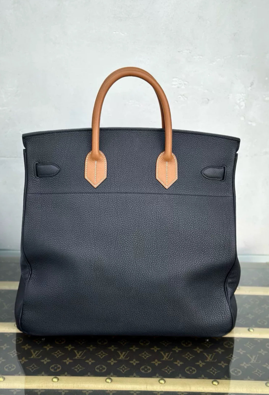 Hermès Birkin HAC 40 Black  Gold  Blue Royale Togo