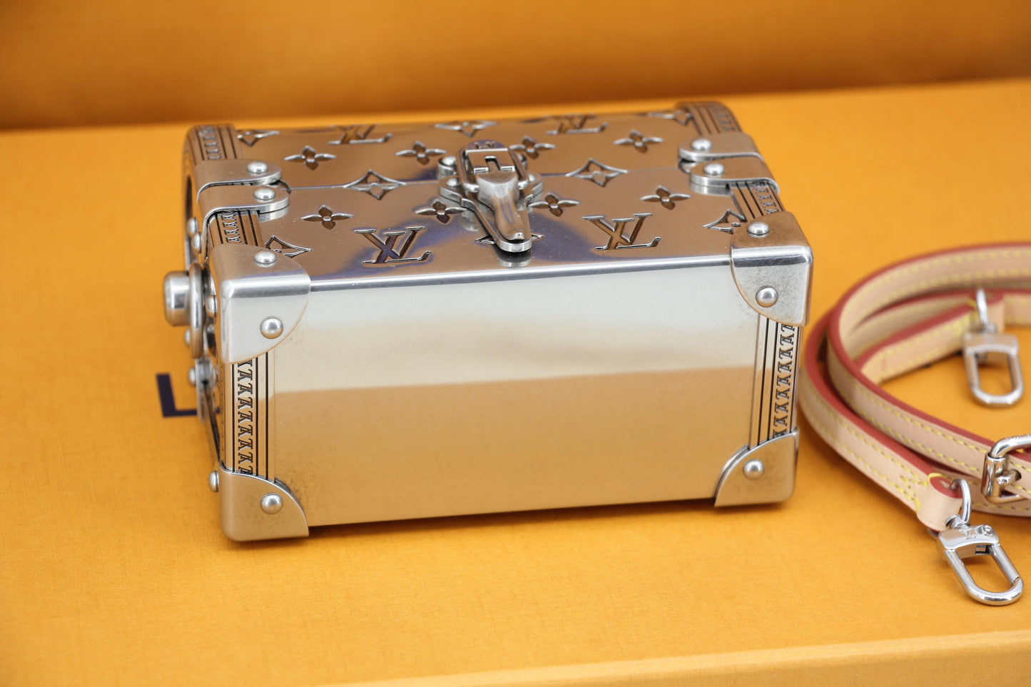 Louis Vuitton 2022 Metal Silver Monogram Mini Treasure Trunk