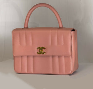 Chanel Vintage 1994 Caviar Vertical Quilted Kelly Flap Bag