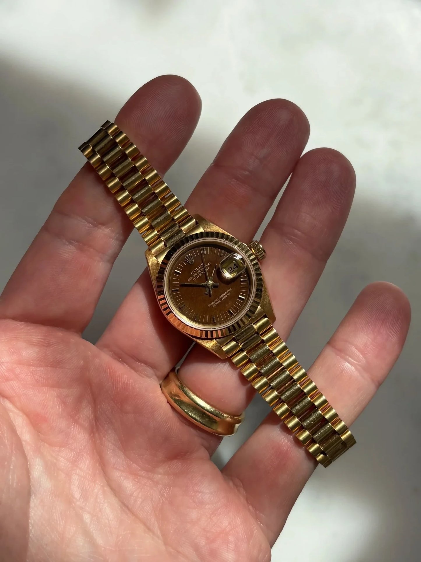 Rolex Lady-Datejust 26 Walnut Burl Wood Dial