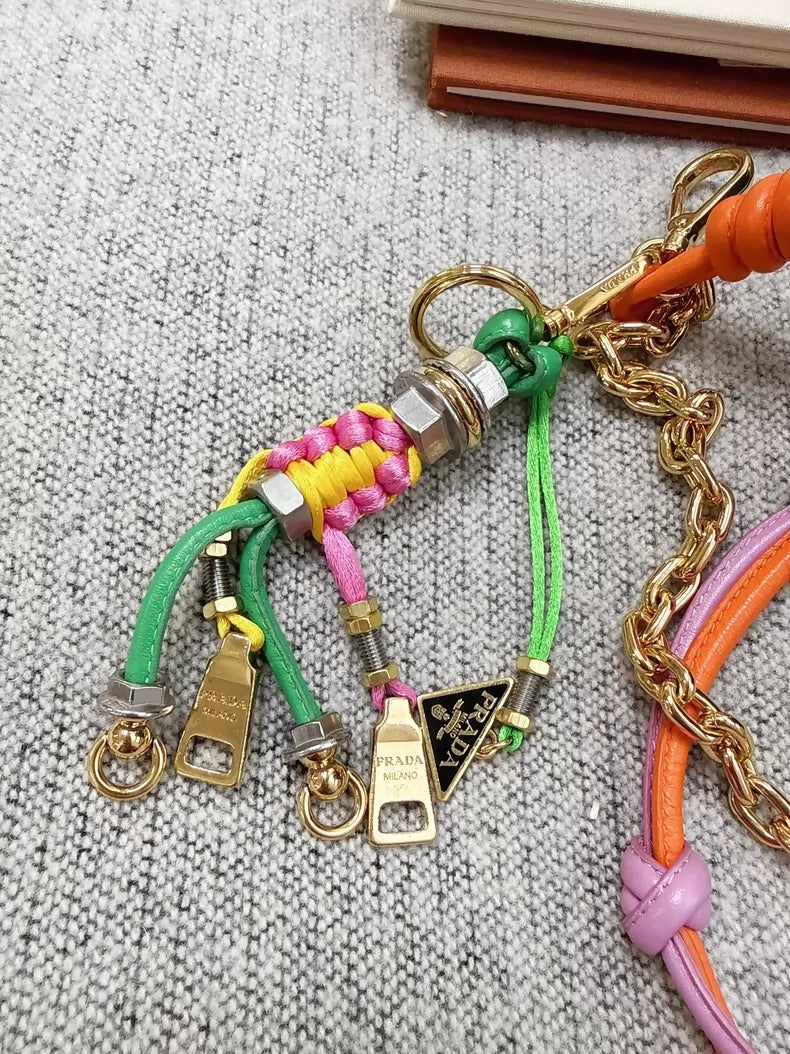 Prada Pop Knot Handbag Charm with Pendant