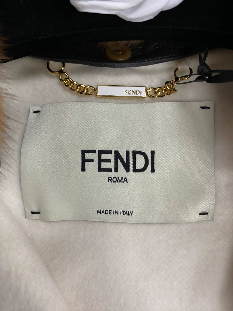 Fendi cashmere mink fur cape coat
