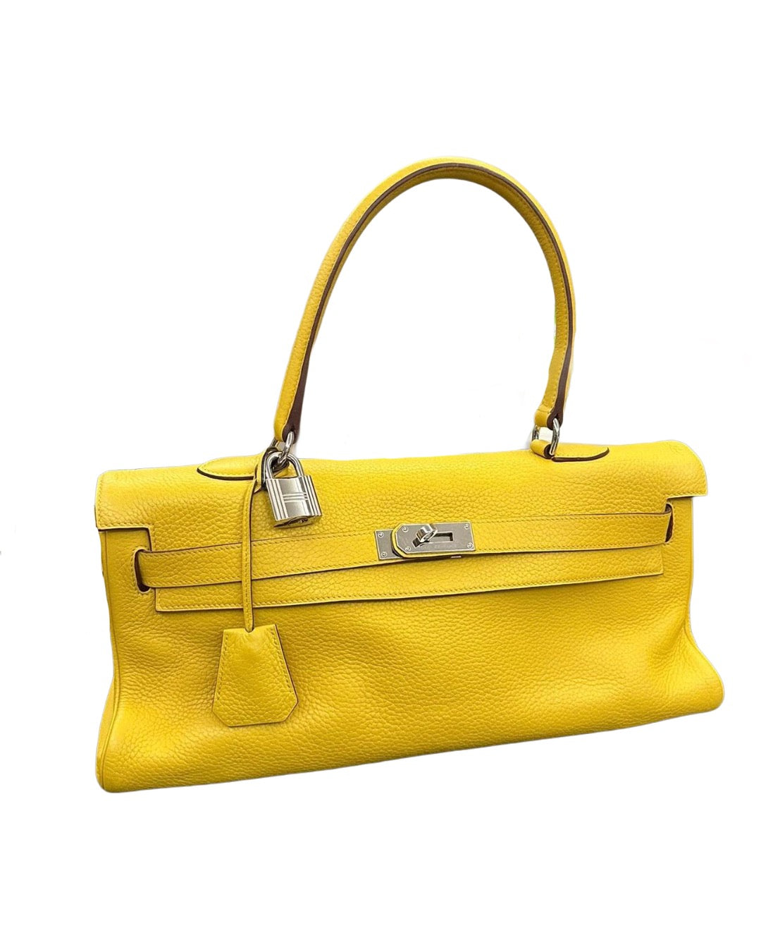 Hermes Shoulder Kelly Yellow Togo Leather Palladium Hardware