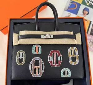 Limited Edition Hermes Birkin 20 Sellier Bouclerie Moderne Black Chèvre Palladium Hardware