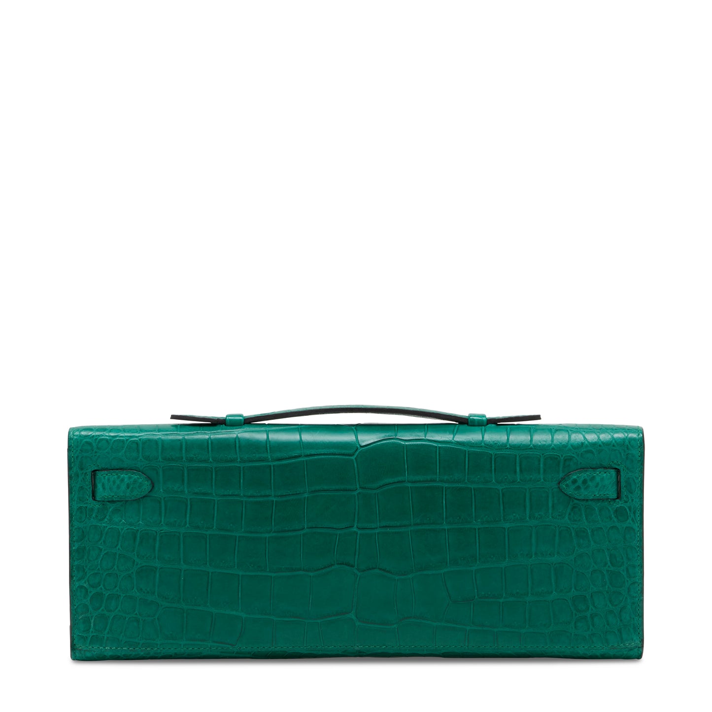 Hermes Kelly Cut Malachite Matte Crocodile Leather with palladium hardware