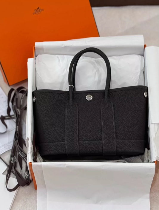 Hermès Neo Garden Party 23 Black Palladium Hardware