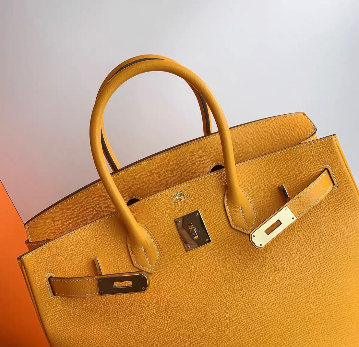 Hermès Birkin 35 Jaune Dor Potiron Candy Epsom