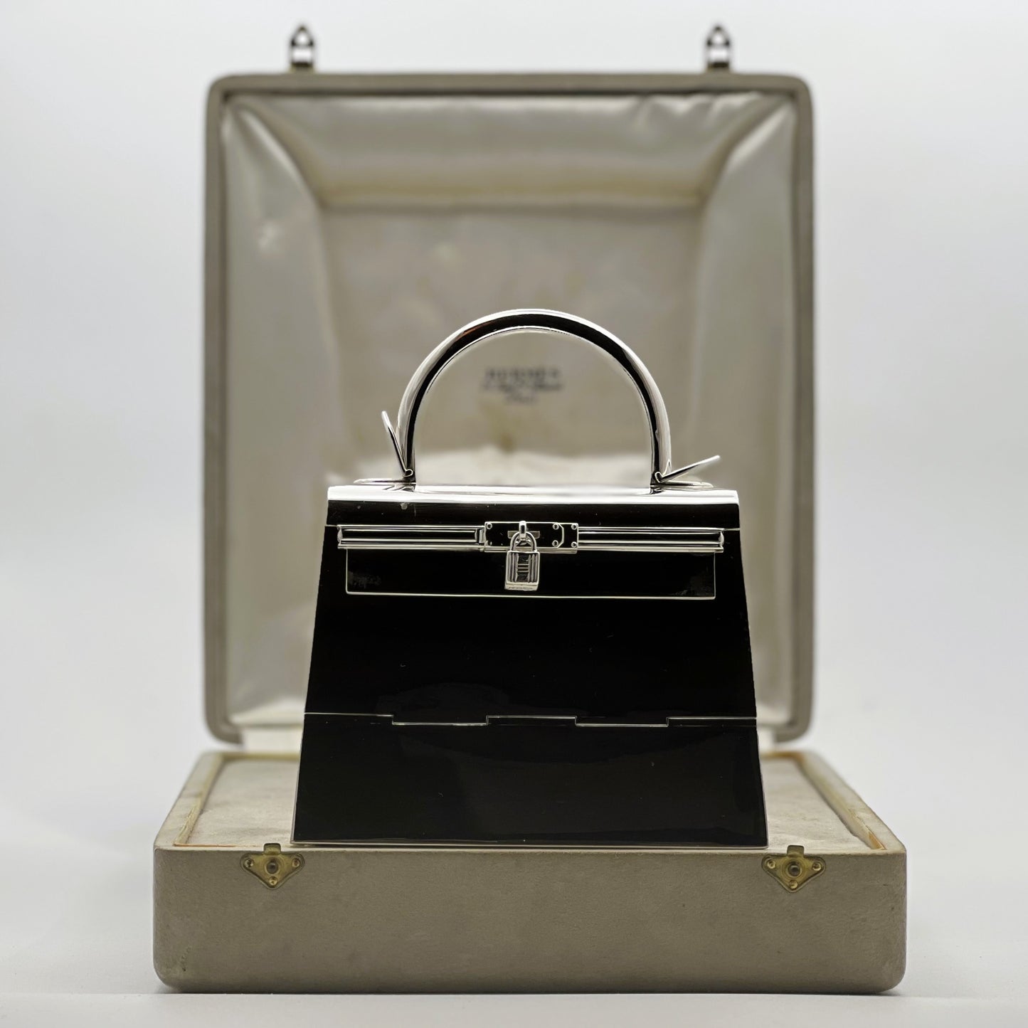 Ultra-Rare Hermes Kelly 15 Bag Sterling Silver Vintage Limited Edition Chaine D’Ancre Strap