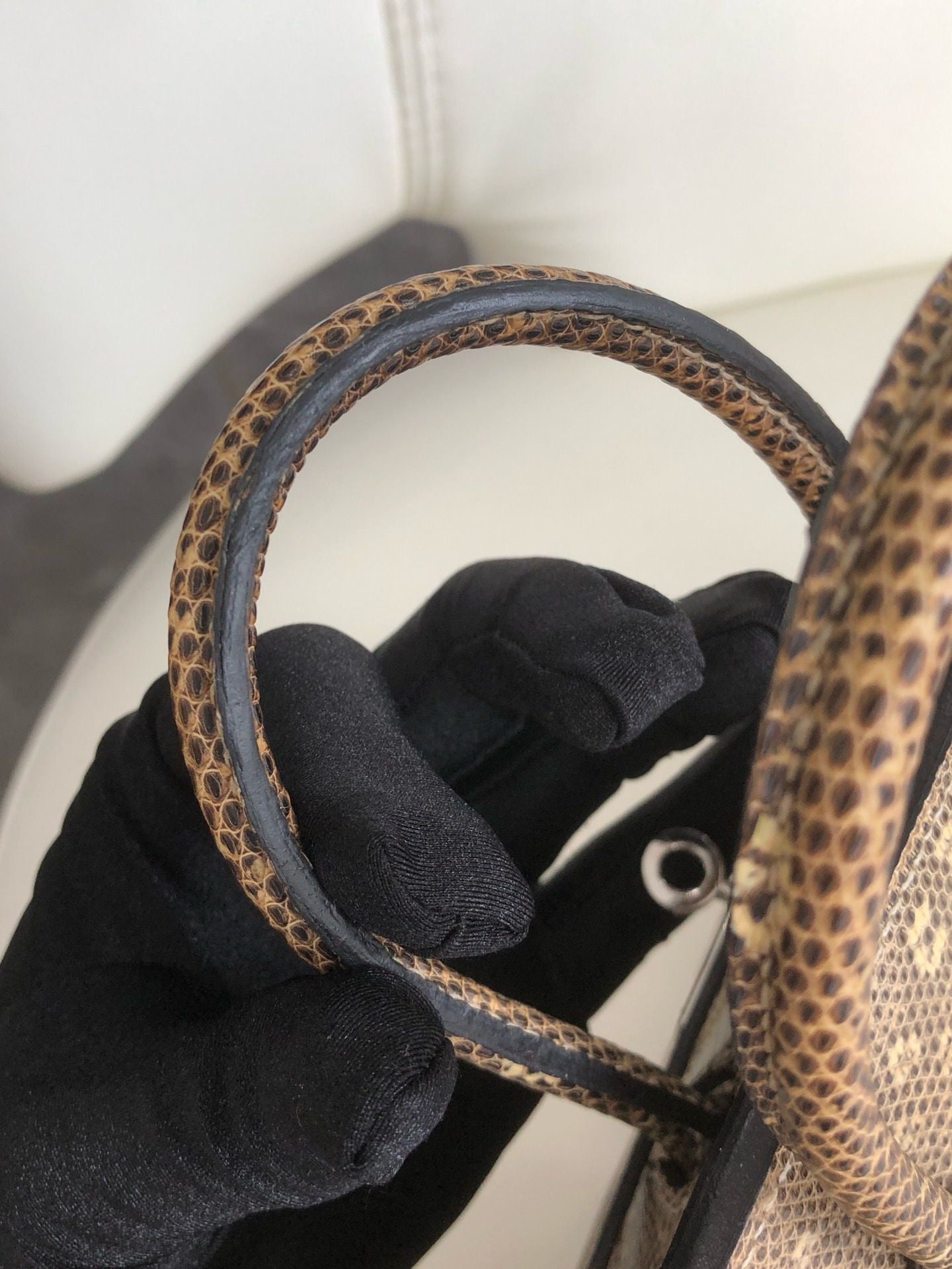 Hermès Birkin 25 Ombre Varanus Salvator Lizard Palladium Hardware