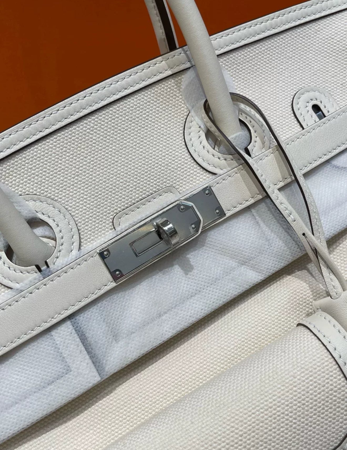 Hermès Birkin Cargo 35 Nata Toile and Swift Palladium Hardware