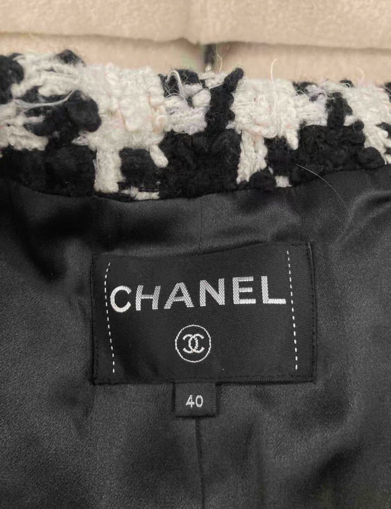 Rare Chanel 2021 Black  White Long Coat/Dress 40