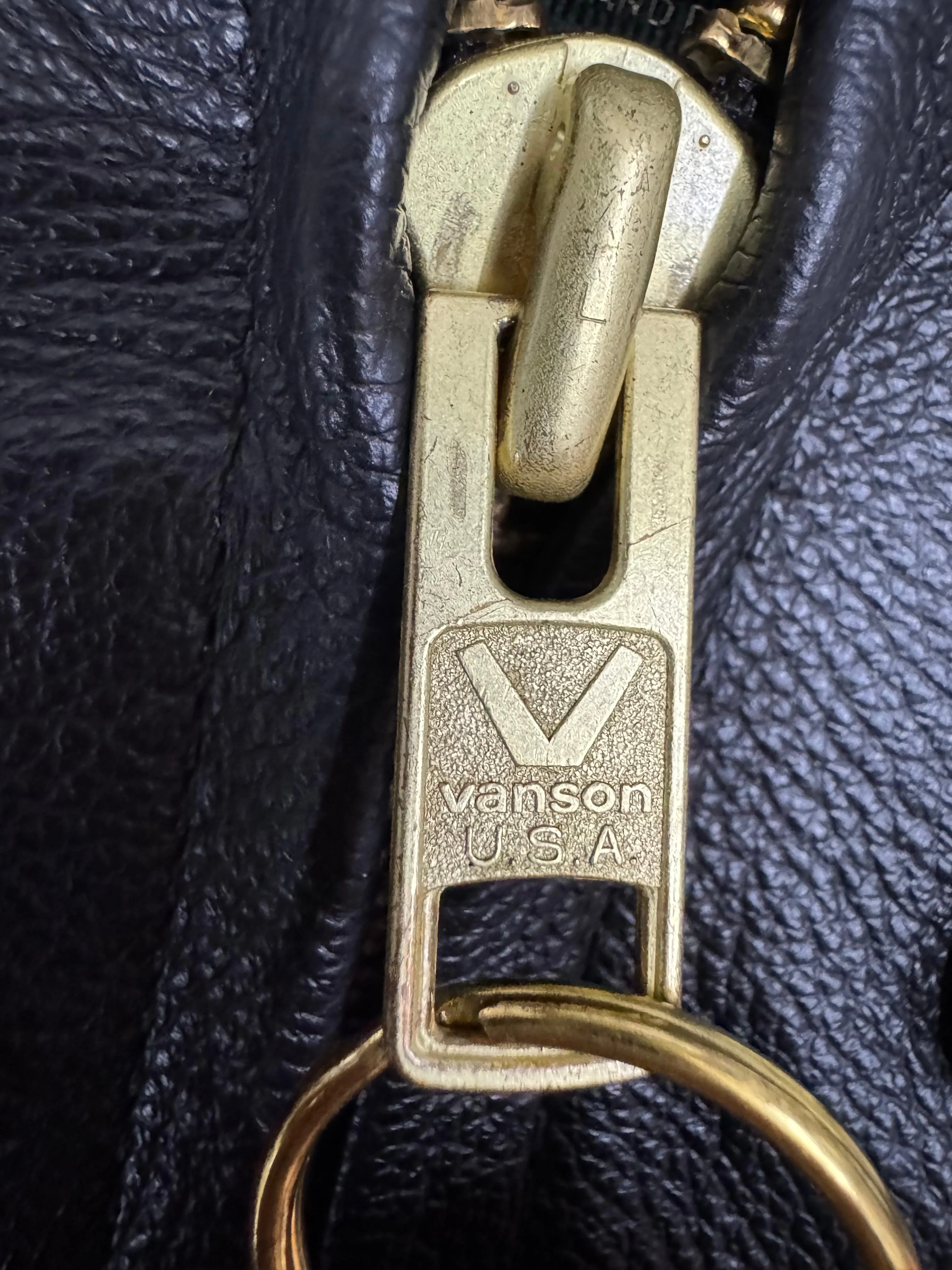 Aimé Leon Dore/ Vanson distressed Leather Moto Jacket - size M