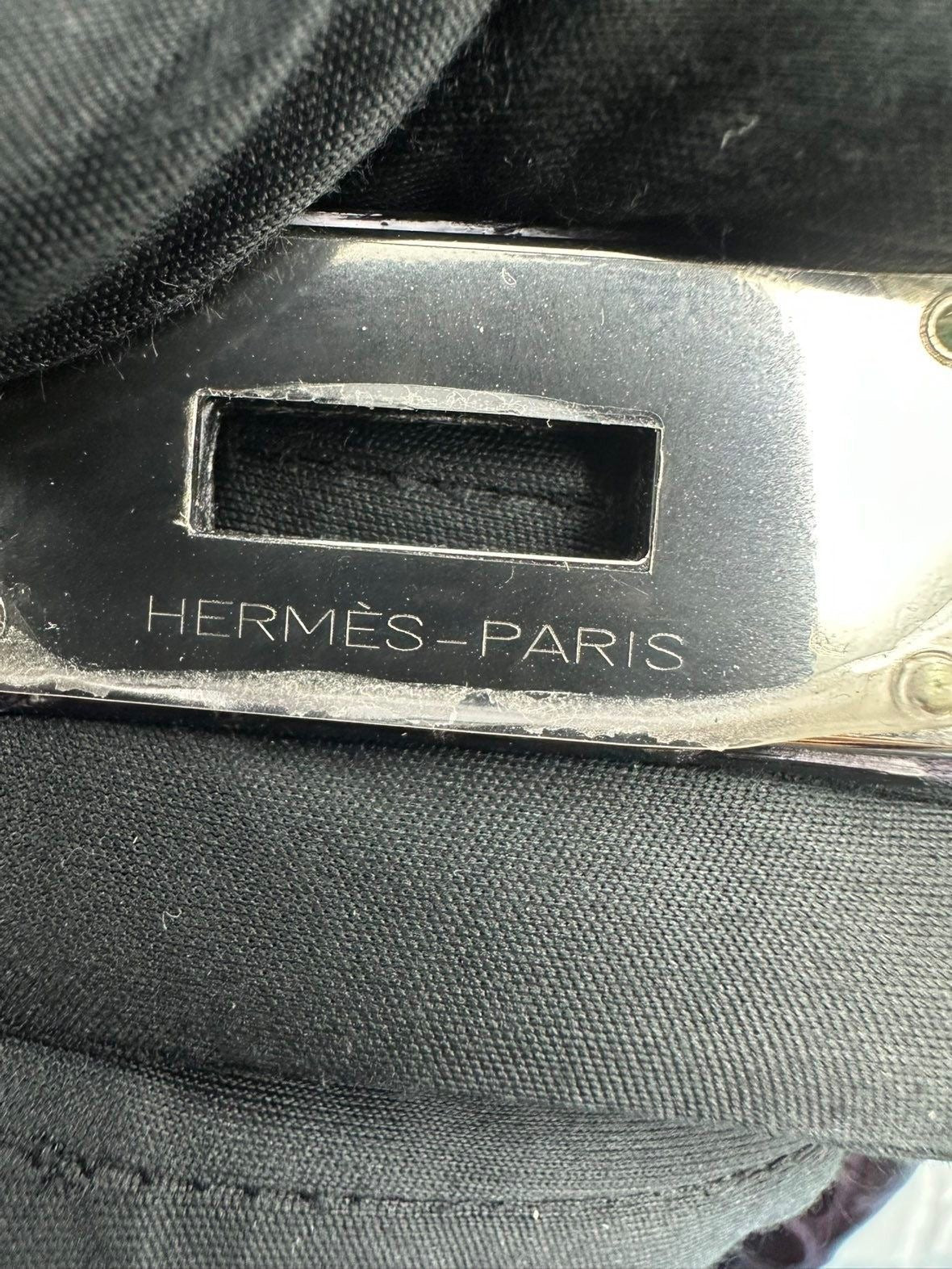 Hermes Birkin HAC 40 Prunoir Matte Crocodile leather palladium hardware
