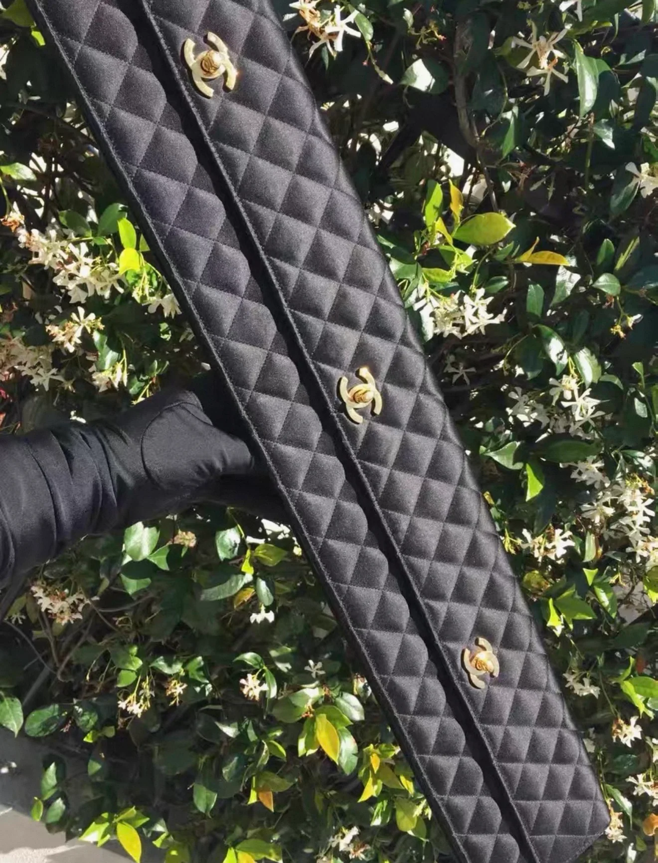 CHANEL 1989 black extra long classic flap clutch bag