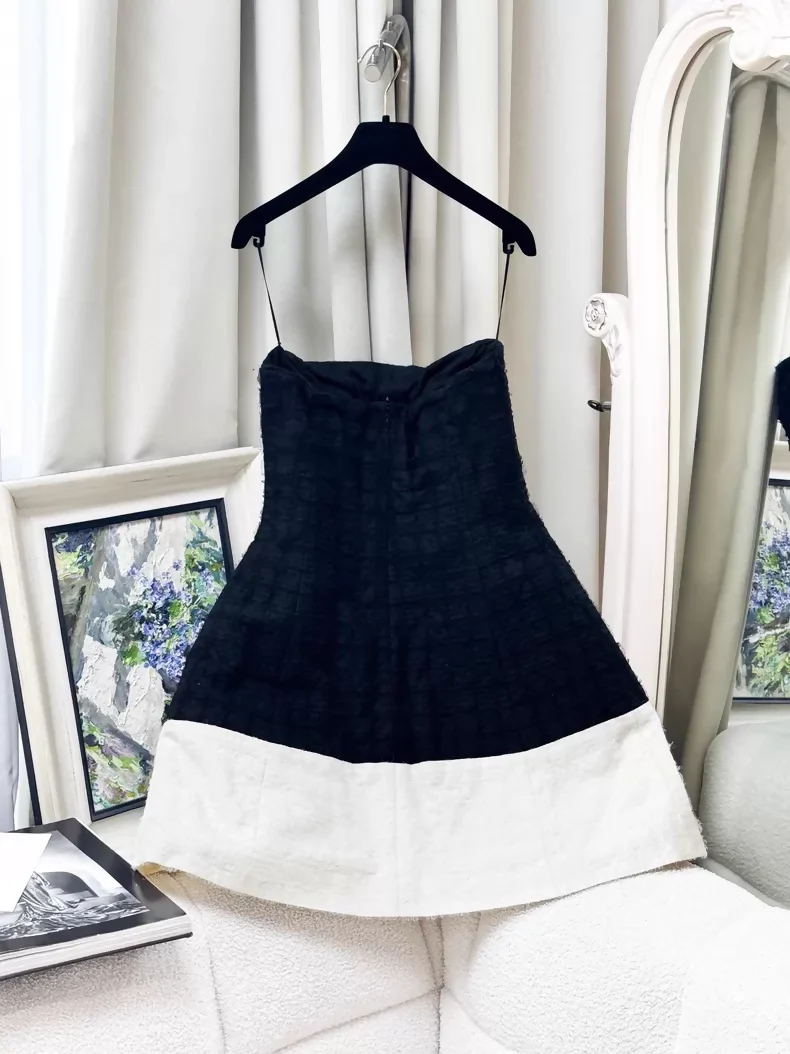 Chanel 10S Black and White Dress