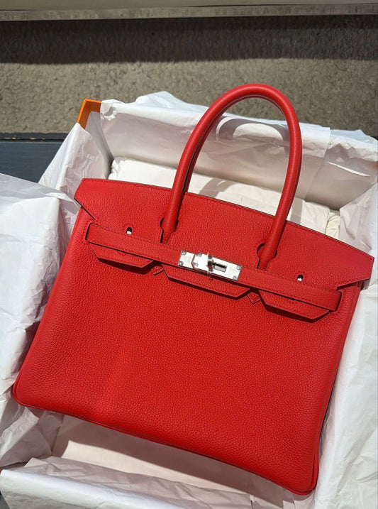 Hermes Birkin 30 Rouge de Coeur Togo Palladium hardware