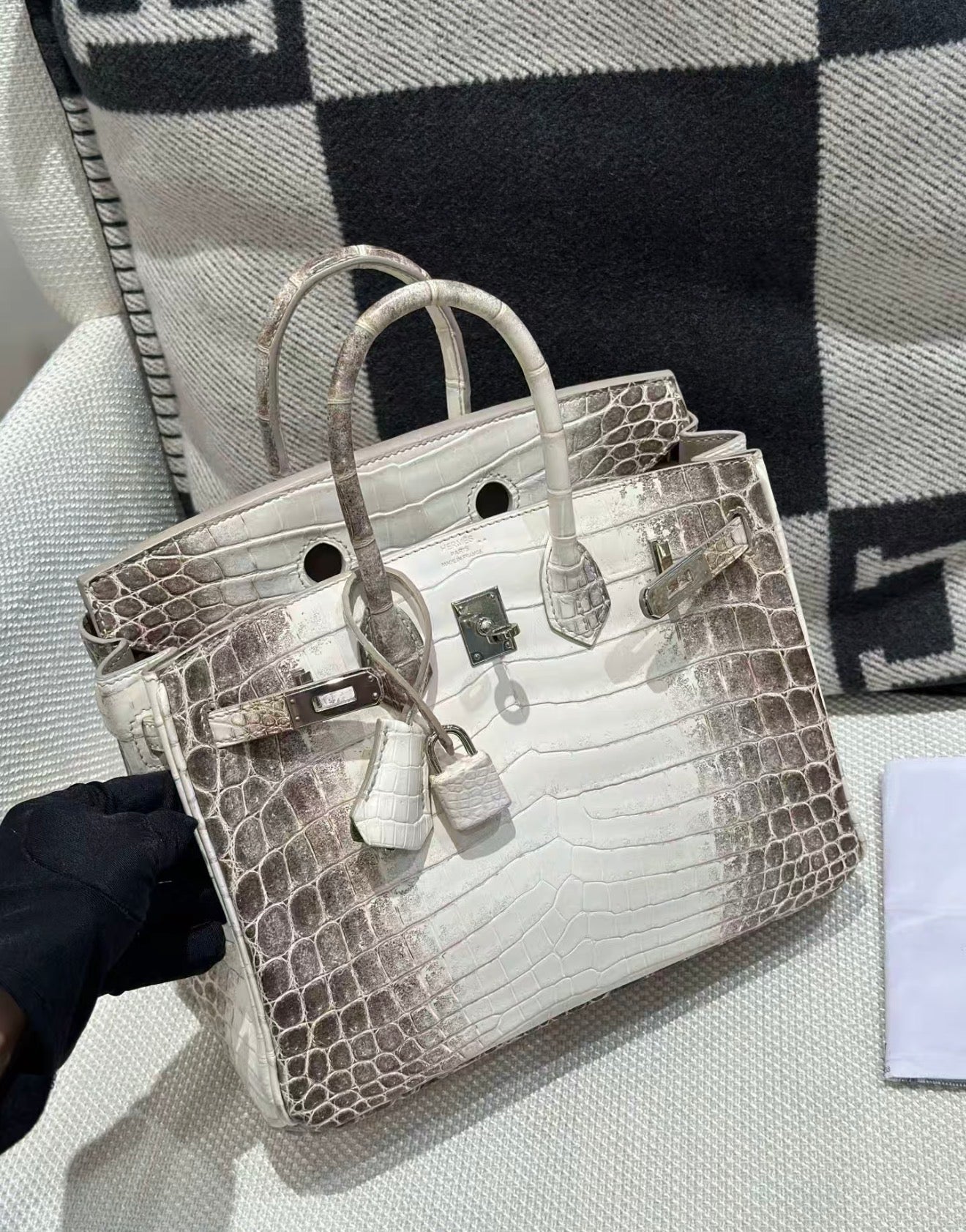 Hermes Birkin 25 Himalaya palladium hardware