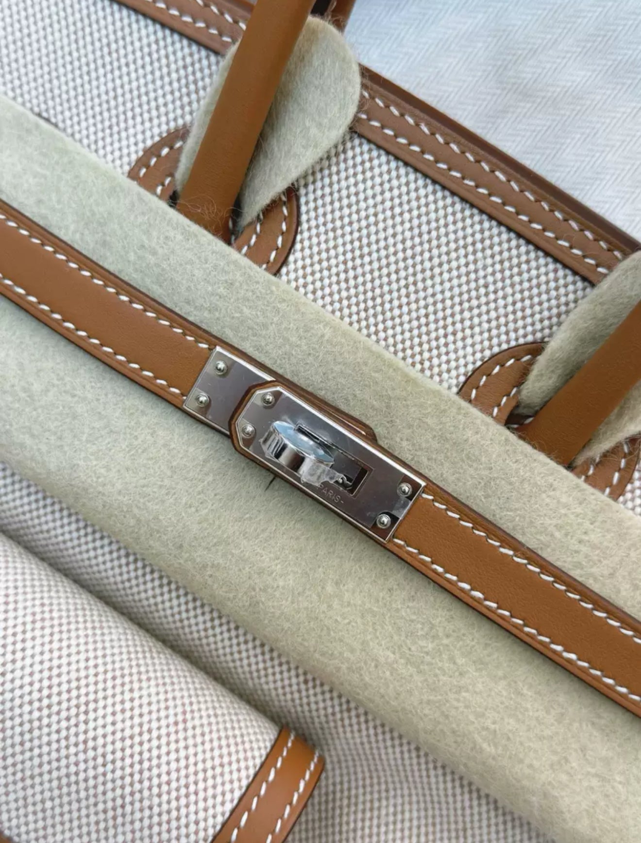 HERMÈS Limited Edition Birkin Cargo 25 in Gold Swift leather and Canvas with Palladium hardware