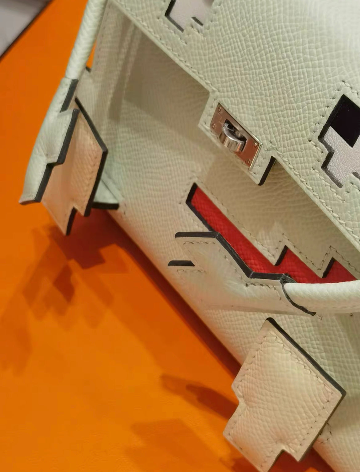 Hermès "Quelle Idolle" Picto Kelly Doll Vert Fizz Epsom Palladium Hardware