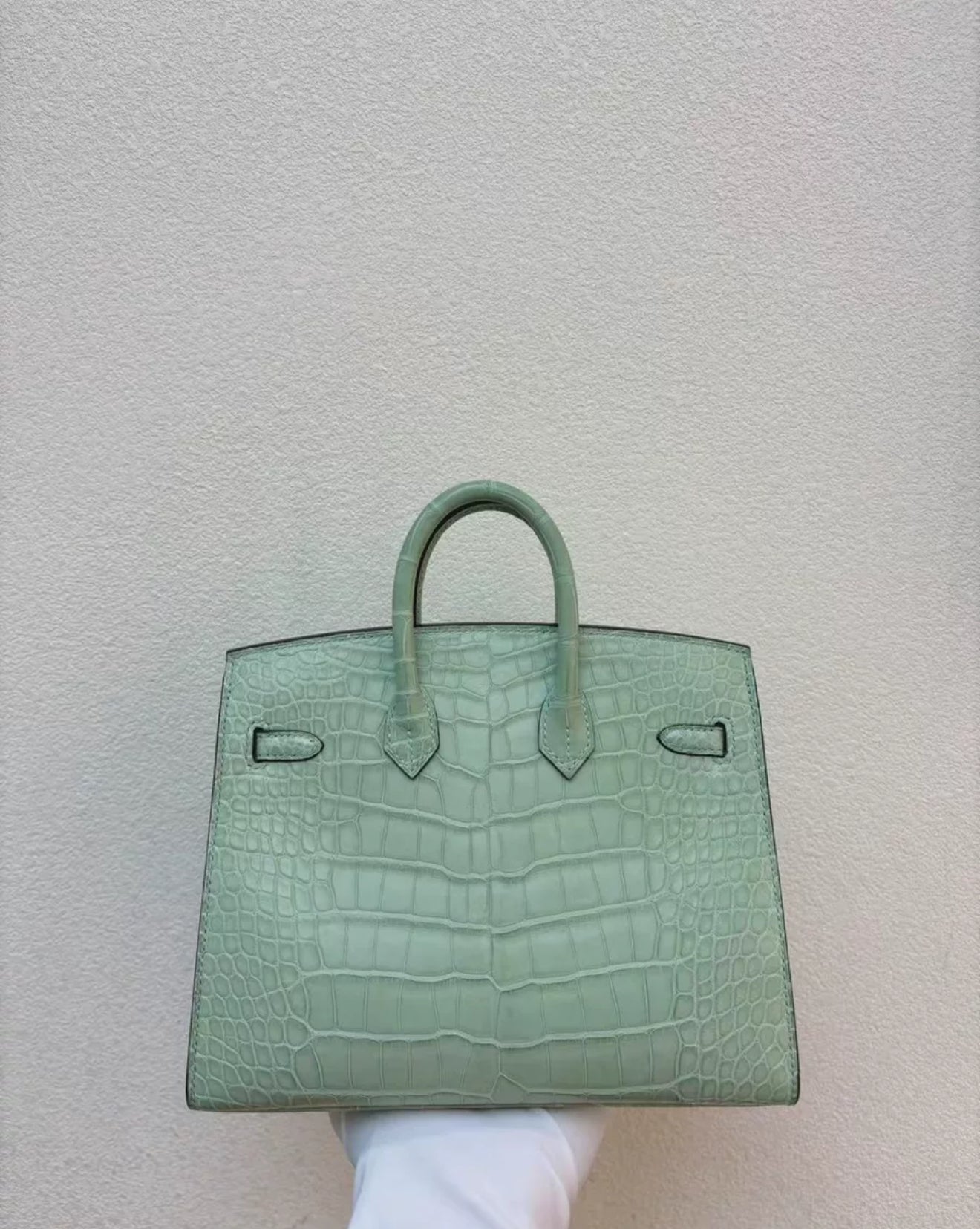 Hermès Birkin 20 Vert dEau Matt Alligator Gold Hardware