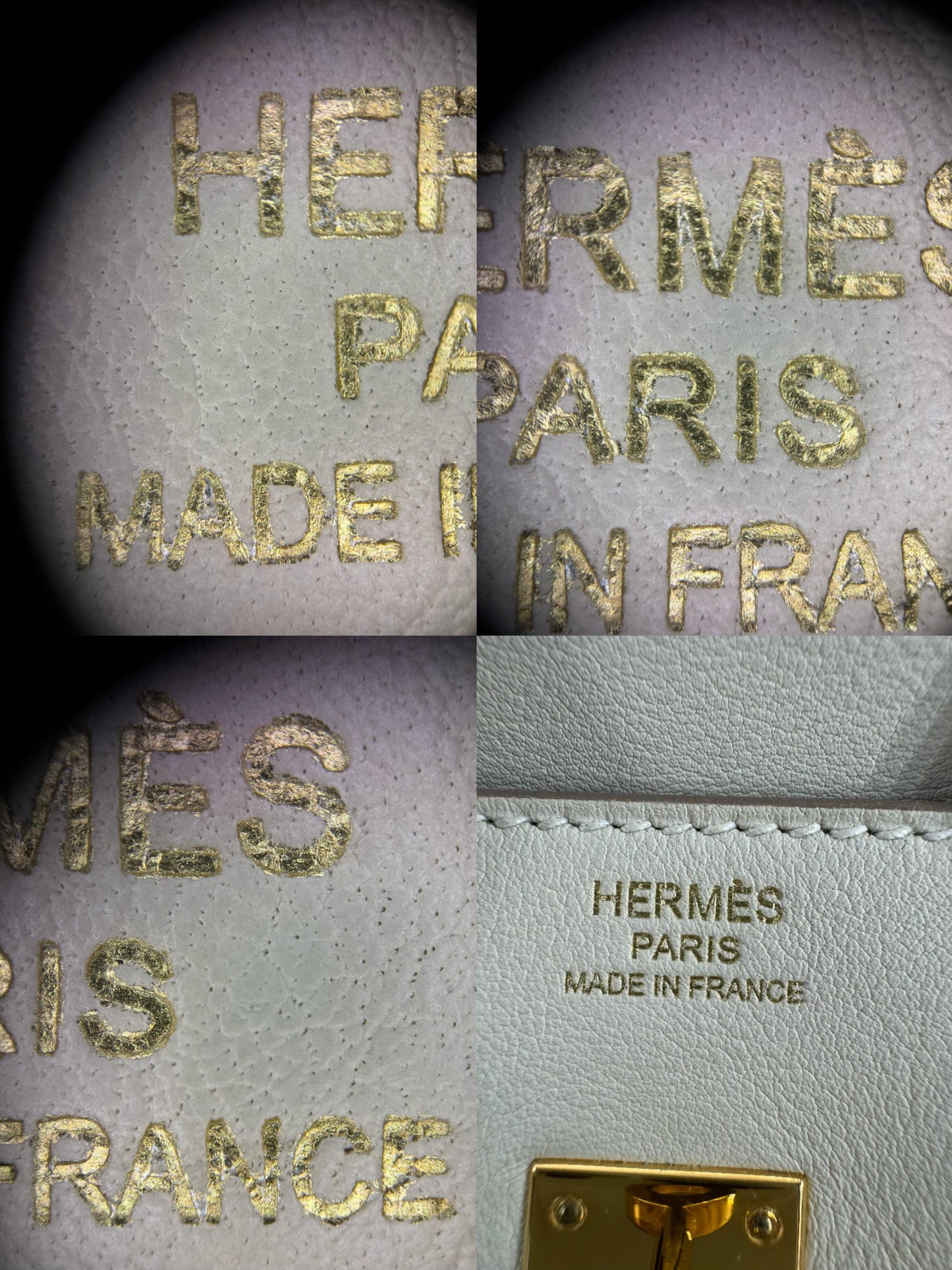Hermes Birkin 25 Craie Swift leather gold hardware
