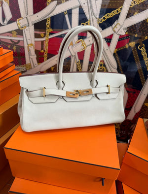 Hermès Birkin Shoulder white Togo Leather Gold Hardware