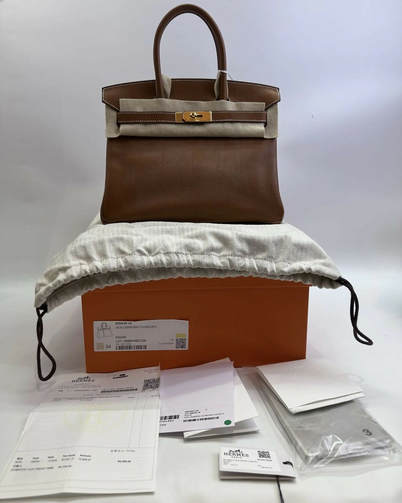 Hermès Birkin 30 Birkin Barenia Faubourg Leather with Gold Hardware U Stamp