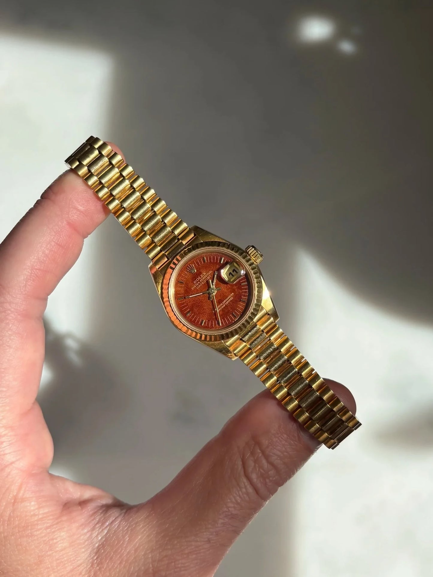Rolex Lady-Datejust, Mahogany Wood Dial