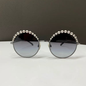 Chanel pearl gradient round frame sunglasses