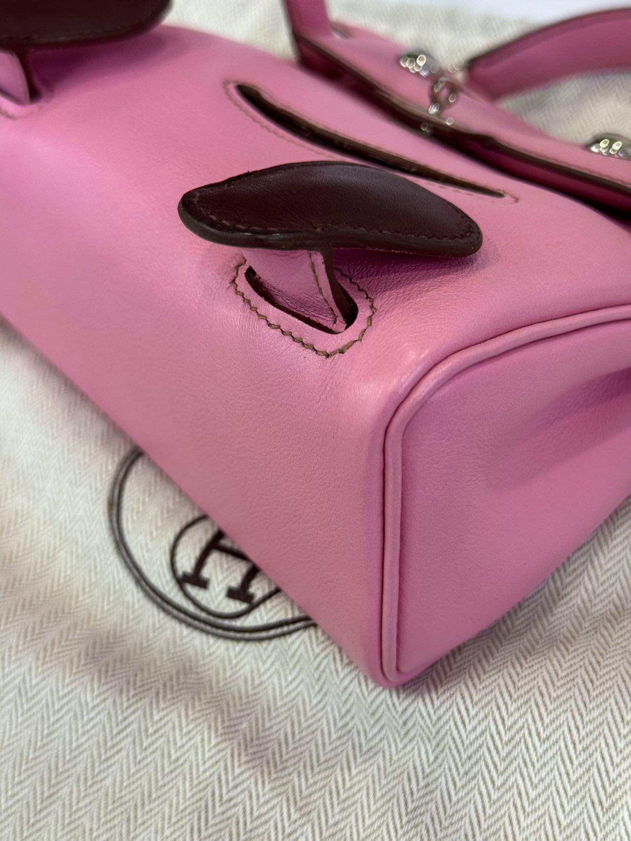 Rare Hermès Kelly Doll Pink Bubblegum Swift Leather Palladium Hardware