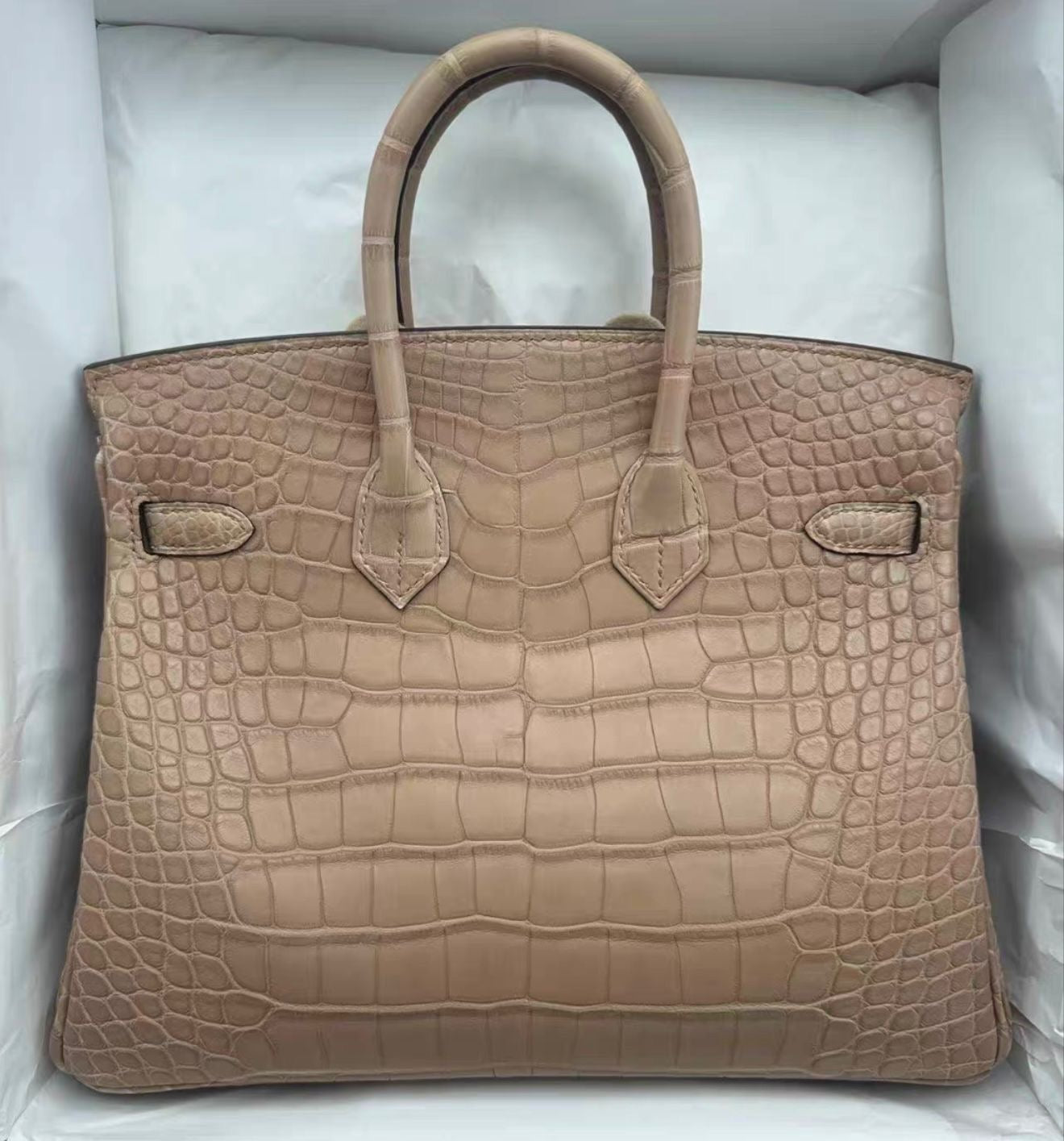 Hermes Birkin 25 Chai Matte Alligator Gold Hardware