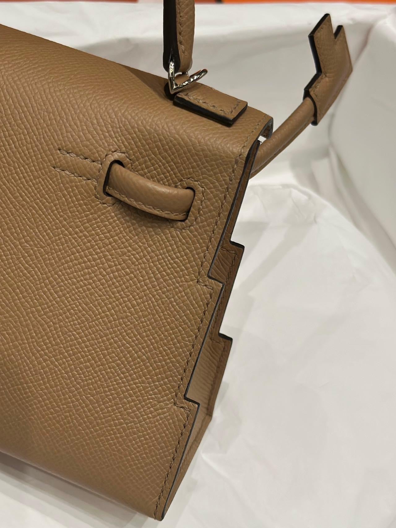 HERMÈS PICTO KELLY DOLL QUELLE IDOLE CHAI, MAUVE SYLVESTRE, BLEU CELESTE AND TERRE BATTUE EPSOM PALLADIUM HARDWARE